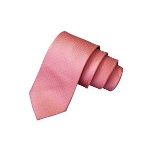 Burma Bibas 100% Silk Tie Solid Pink & Tonal Micro Geometric Check Pattern